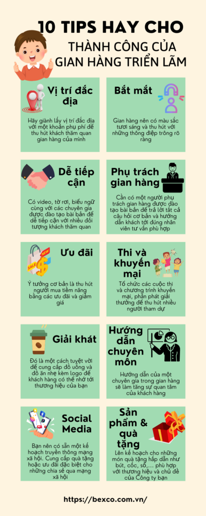 10 tips gian hàng triển lãm thành công